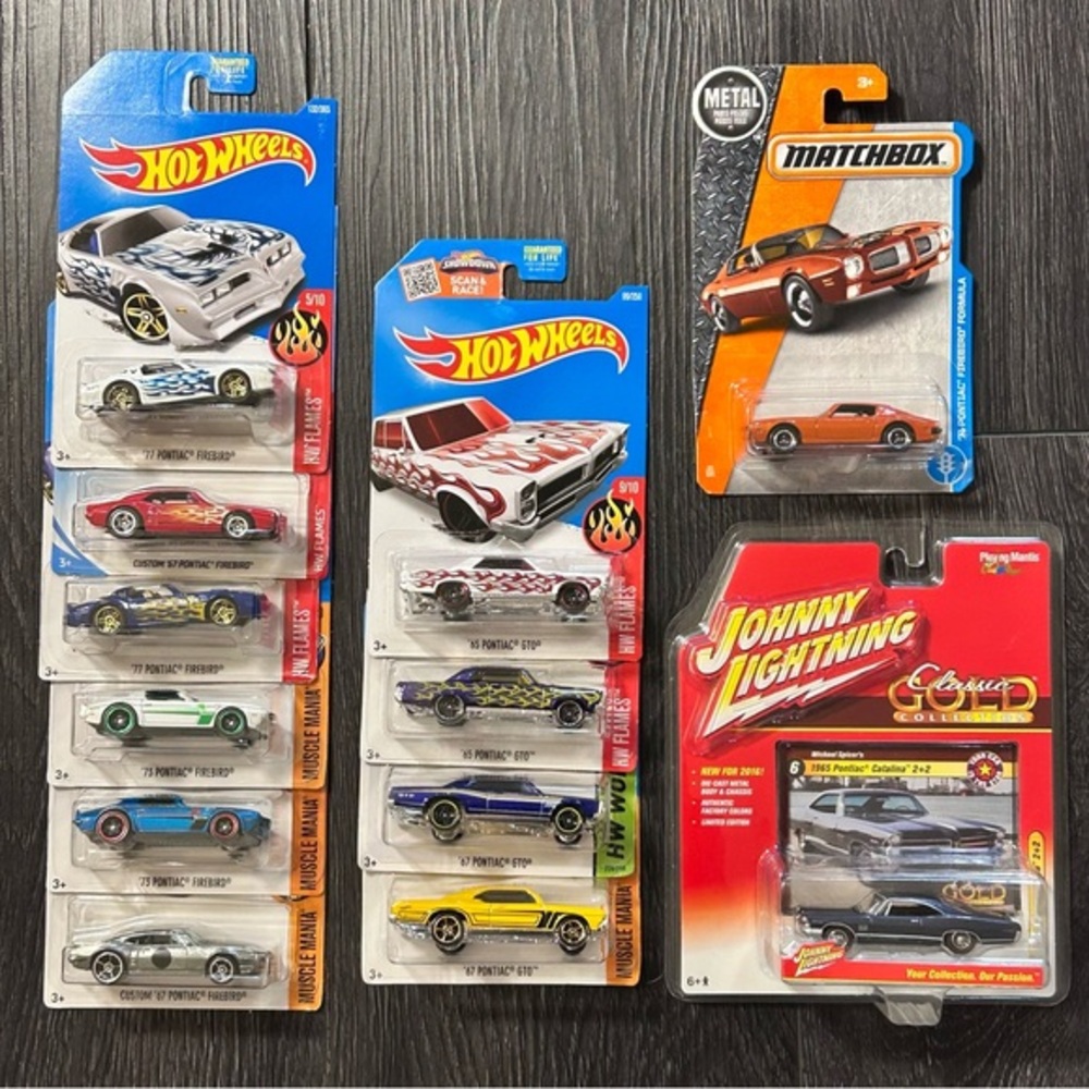 Hot Wheels Matchbox Johnny Lightning Pontiac Diecast Cars GTO Firebird Catalina